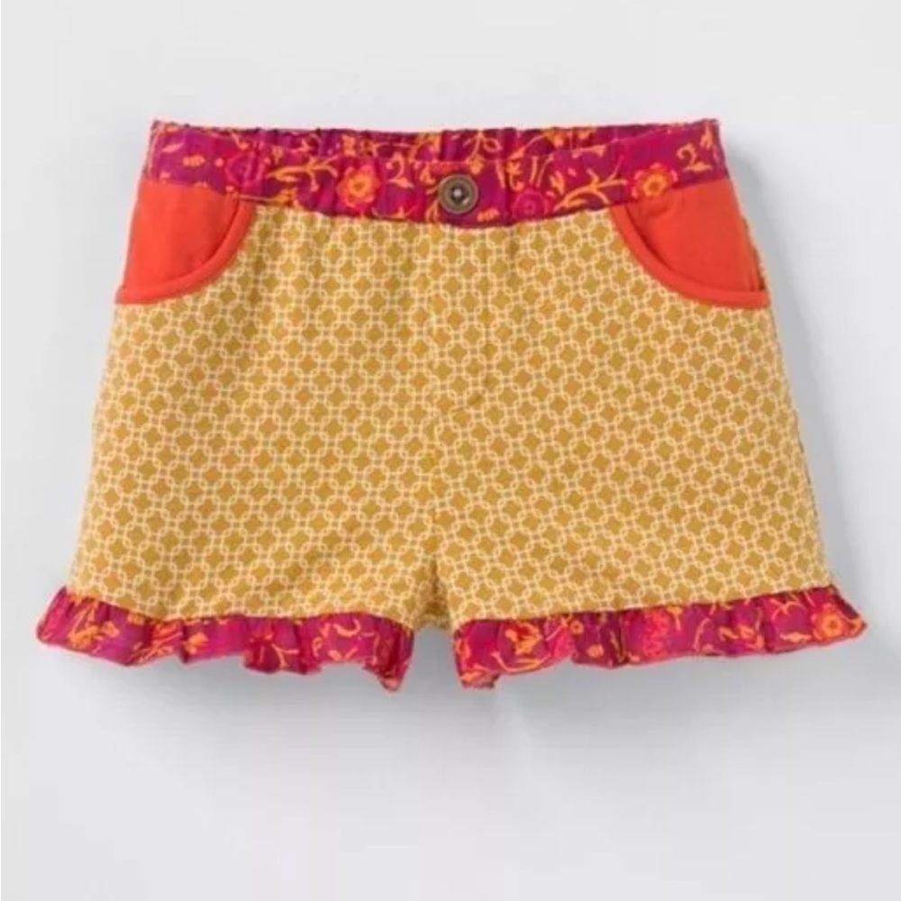 Matilda Jane Shorts Girls Orange Red Floral Woodrose Shorts Size 10